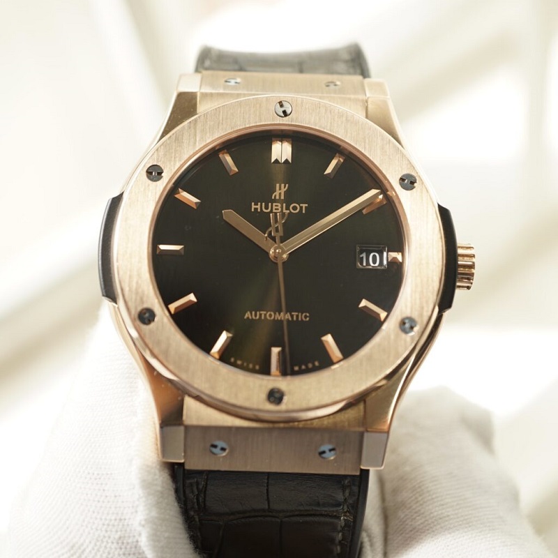 đồng hồ Hublot Classic Fusion King Gold Green Automatic Green Sunray Dial Men’s Watch 511OX8980LR cũ chính hãng