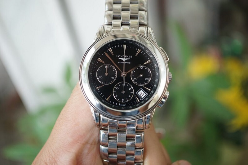 đồng hồ Longines Flagship Automatic Chronograph L.650,2 đen cũ chính hãng