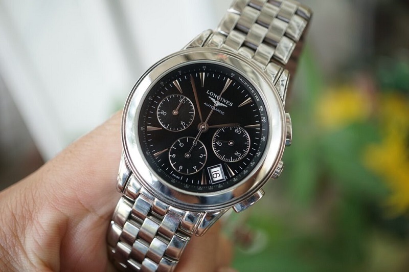 đồng hồ Longines Flagship Automatic Chronograph L.650,2 đen cũ chính hãng