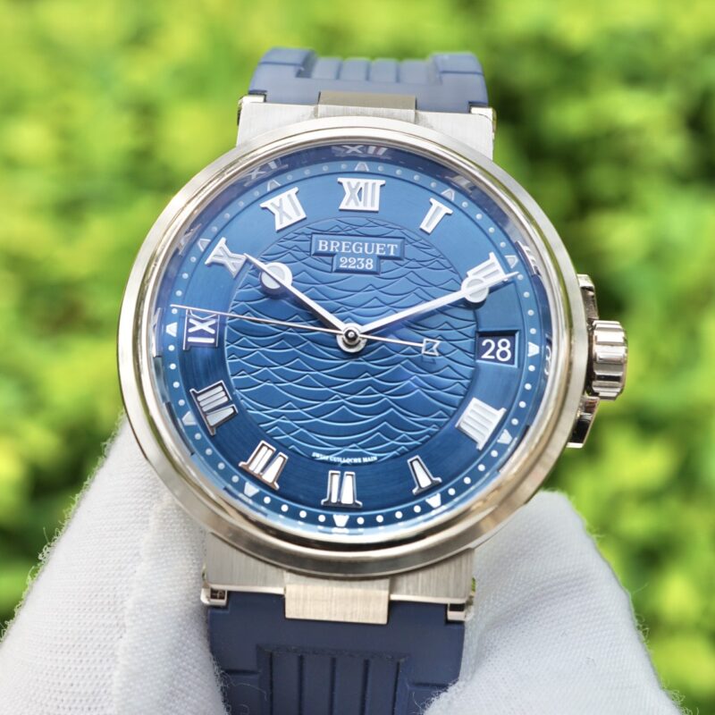 Đồng Hồ Breguet Marine Blue Dial 18k White Gold 5517BB