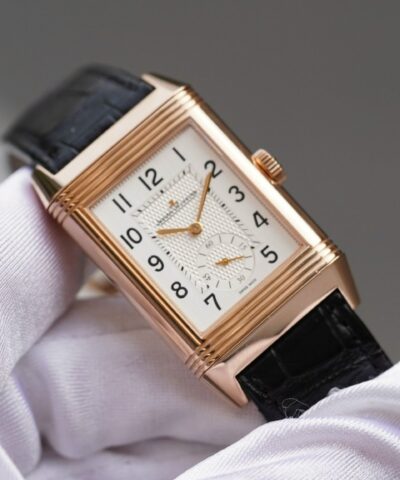 Jaeger-lecoultre reverso classic large duoface small seconds silver dial men's watch