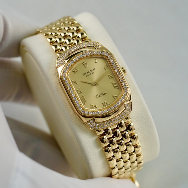 Rolex cellini cellissima 18k yellow gold champagne dial ladies 6633