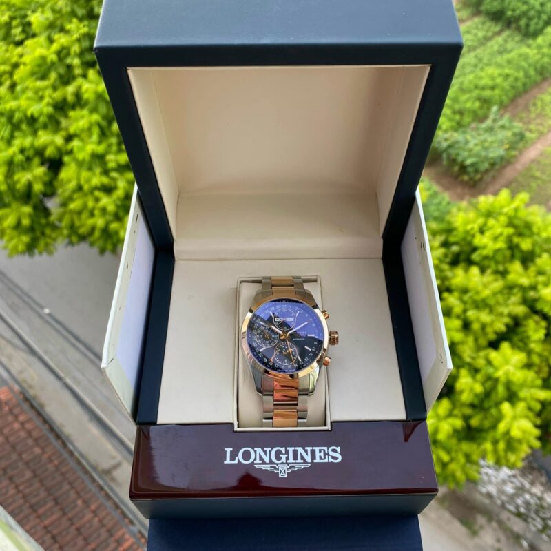 Longines Conquest L2.798.5.52.7 demi rose gold niềng đúc 18k