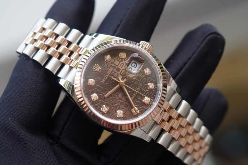 Đồng hồ cũ chính hãng Rolex 126231 mặt vi tính nâu size 36mm
