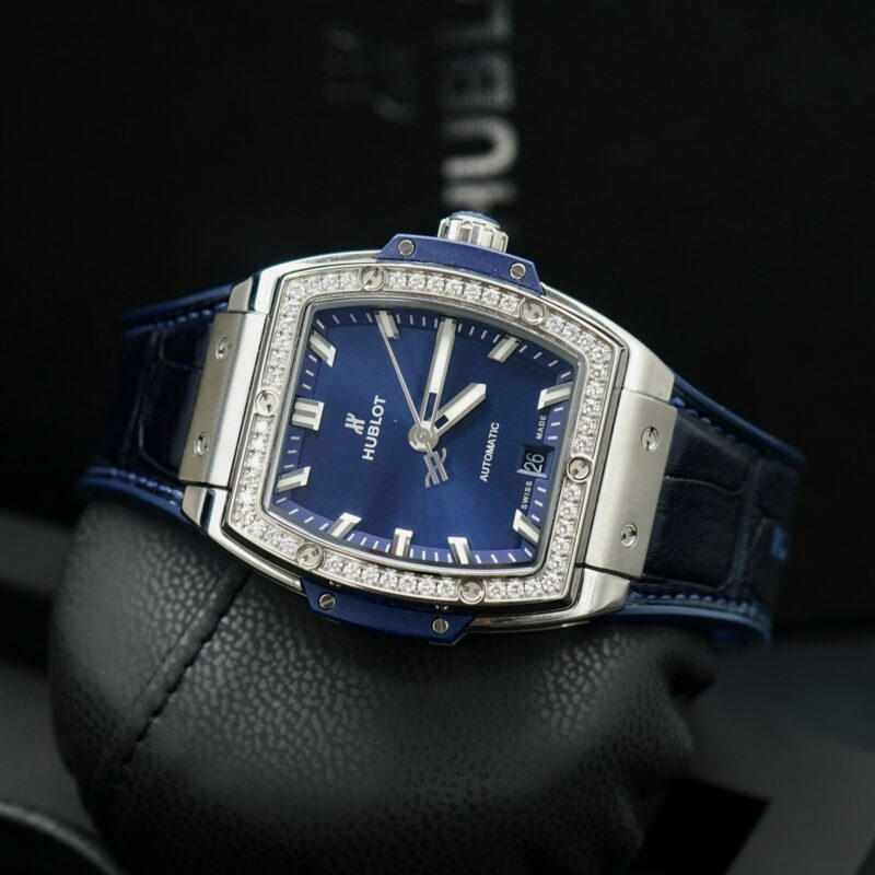 HUBLOT SPIRIT OF BIG BANG TITANIUM DIAMONDS BLUE 39MM