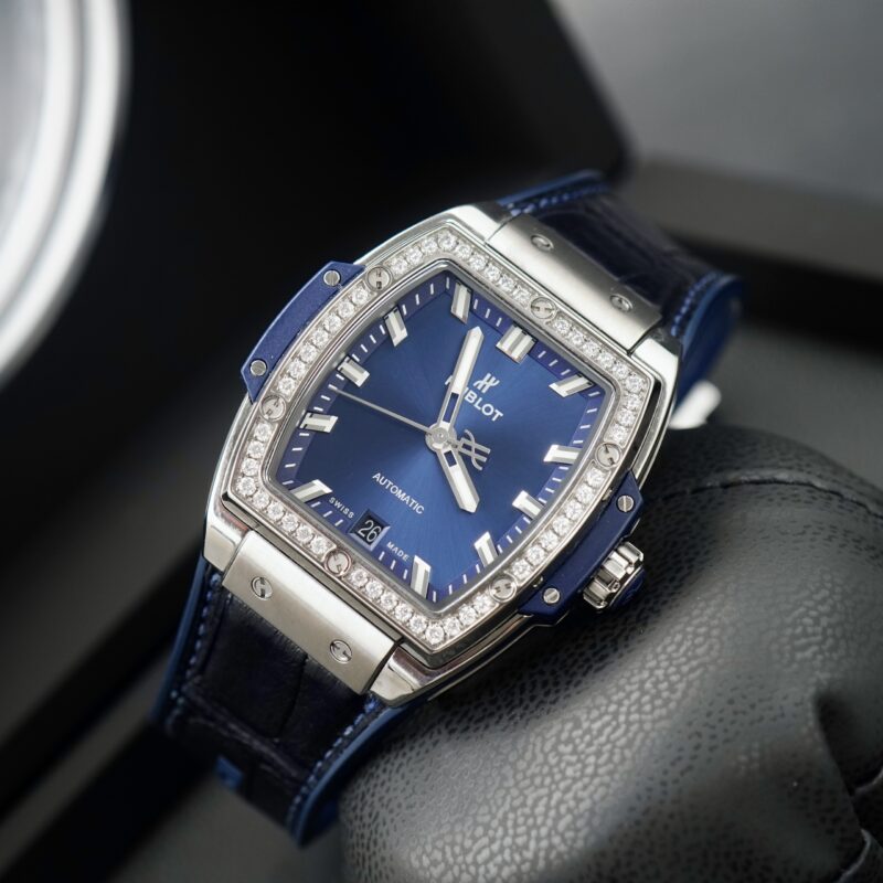 HUBLOT SPIRIT OF BIG BANG TITANIUM DIAMONDS BLUE 39MM