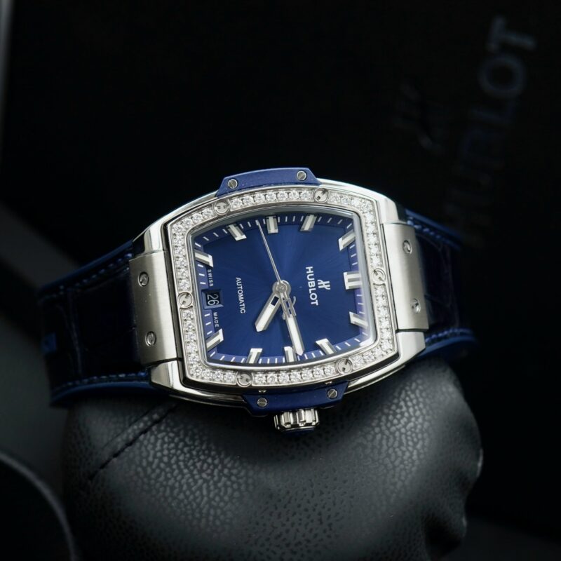 HUBLOT SPIRIT OF BIG BANG TITANIUM DIAMONDS BLUE 39MM