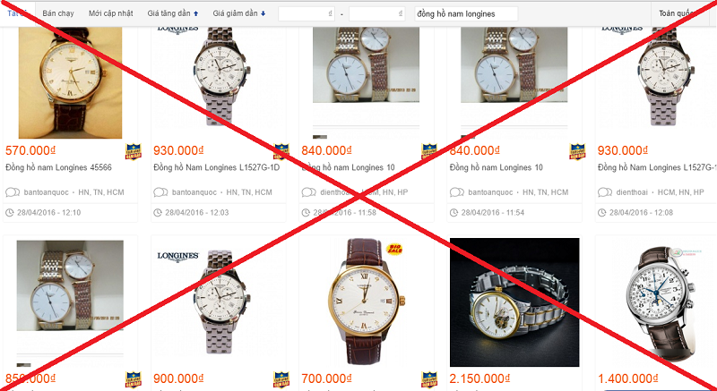phân biệt đồng hồ Longines thật giả