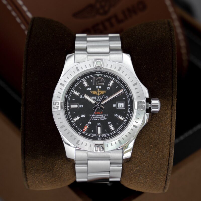 Breitling Colt Black Dial Automatic Steel A17388