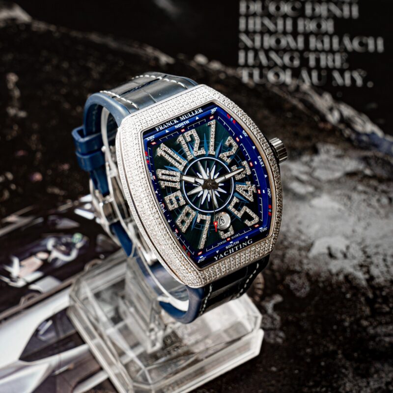 Đồng hồ Franck Muller V41 Yachting Steel Full Diamonds cũ chính hãng