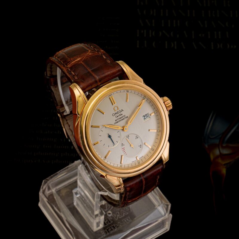 Đồng hồ OMEGA DEVILLE COAXIAL CHRONOMETER 18K ROSE GOLD 4652.20.32 46522032 Cũ Chính Hãng