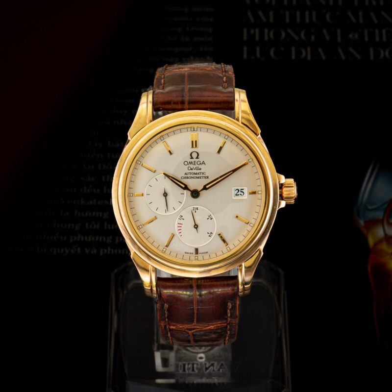 Đồng hồ OMEGA DEVILLE COAXIAL CHRONOMETER 18K ROSE GOLD 4652.20.32 46522032 Cũ Chính Hãng.