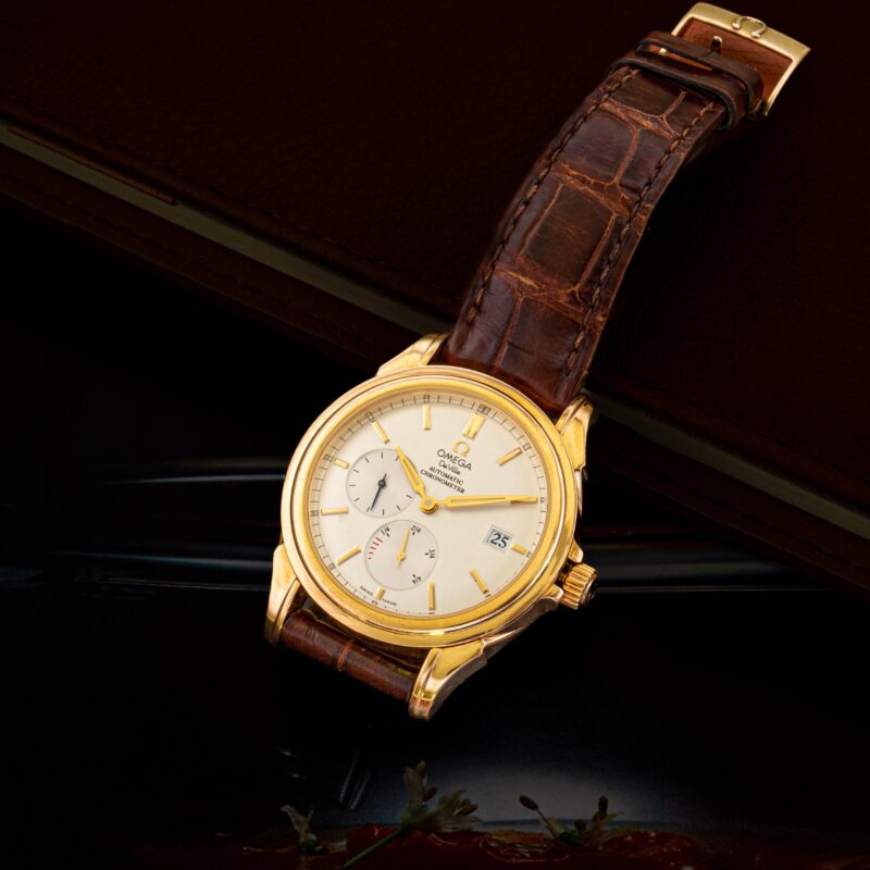 Đồng hồ OMEGA DEVILLE COAXIAL CHRONOMETER 18K ROSE GOLD 4652.20.32 46522032 Cũ Chính Hãng