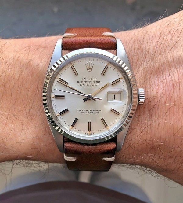 đồng hồ Rolex Oyster Perpetual Datejust dây da