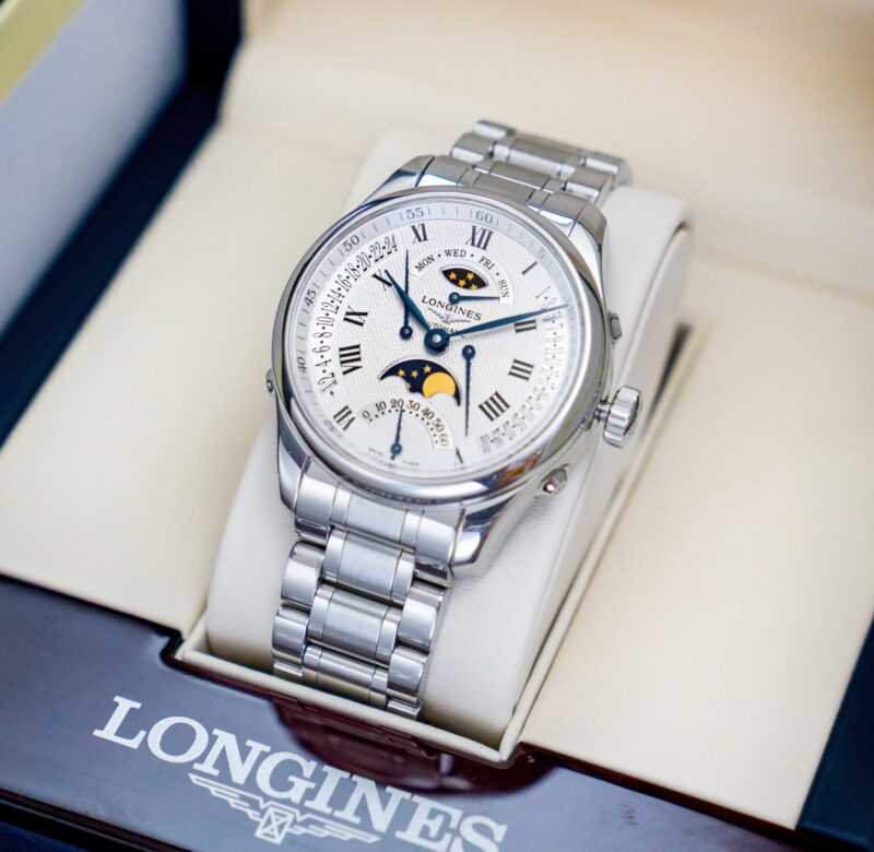 Đồng hồ Longines Master L2.738.4.71.6 Moonphase Cũ Chính Hãng