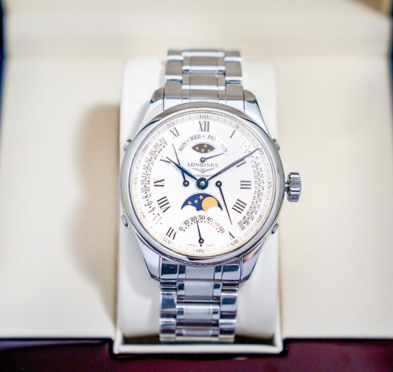 Đồng hồ Longines Master L2.738.4.71.6 Moonphase Cũ Chính Hãng