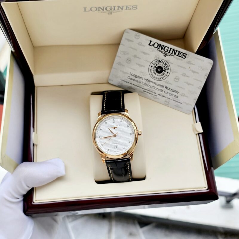 Longines Master Collection Diamond Rose Gold 18k L2.628.8.77.3 Cũ Chính Hãng