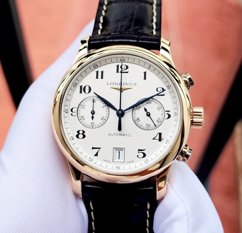 Longines Master Collection Chronograph Vàng 18K nguyên khối L2.669.8.78.3 Cũ Chính Hãng