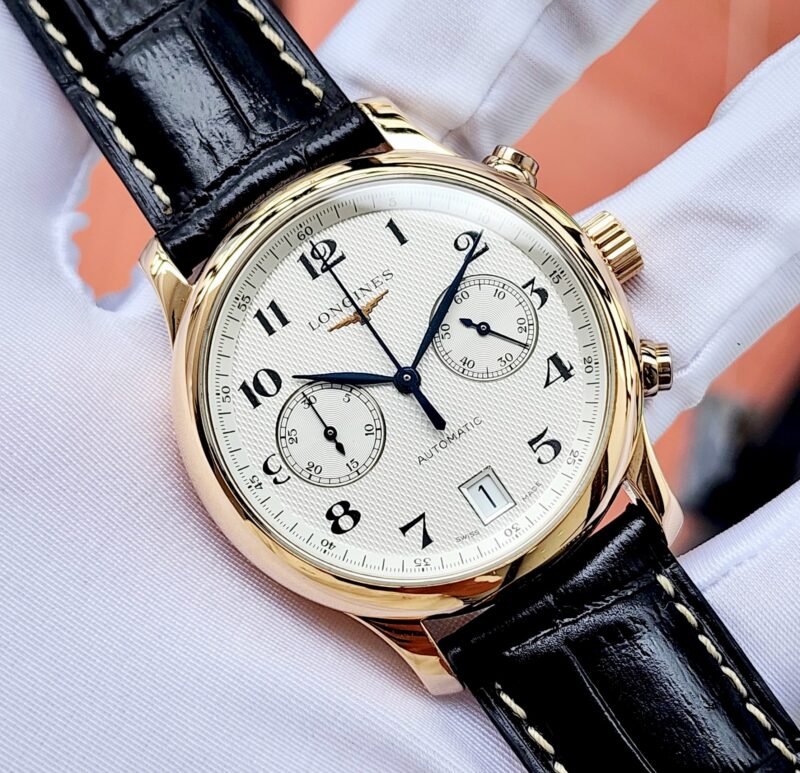 Longines Master Collection Chronograph Vàng 18K nguyên khối L2.669.8.78.3 Cũ Chính Hãng