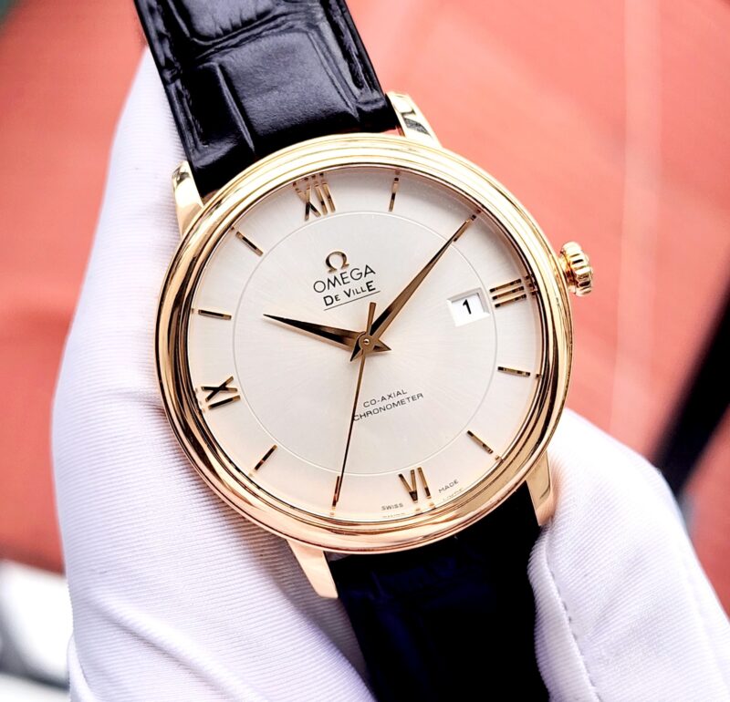 Đồng Hồ Omega Deville Prestige Co-Axial 424.53.40.20.02.001 Rose gold Cũ Chính Hãng