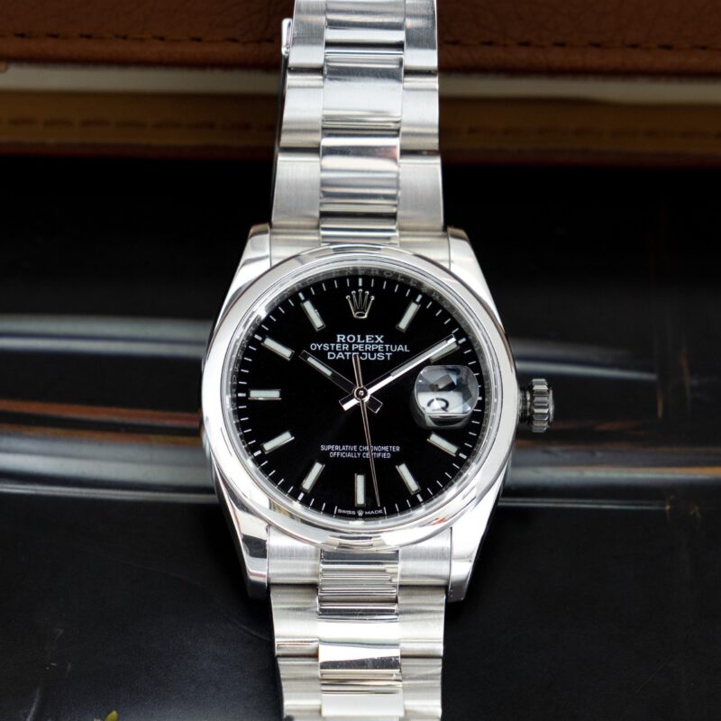 Đồng hồ Rolex Datejust 36 Black Dial Oystersteel Watch 126200-0004 Cũ Chính Hãng