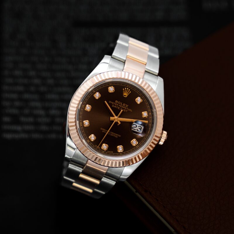 Đồng hồ Rolex Datejust 41 Choco Diamond Dial - 126331 Cũ Chính Hãng