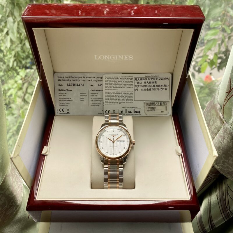 Đồng Hồ Longines Master Collection Diamon 18k -L2.755.5.97.7 Cũ