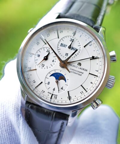 Đồng Hồ Maurice Lacroix Les Classiques Chronographe Phases De Lune LC6078-SS001-13E Cũ