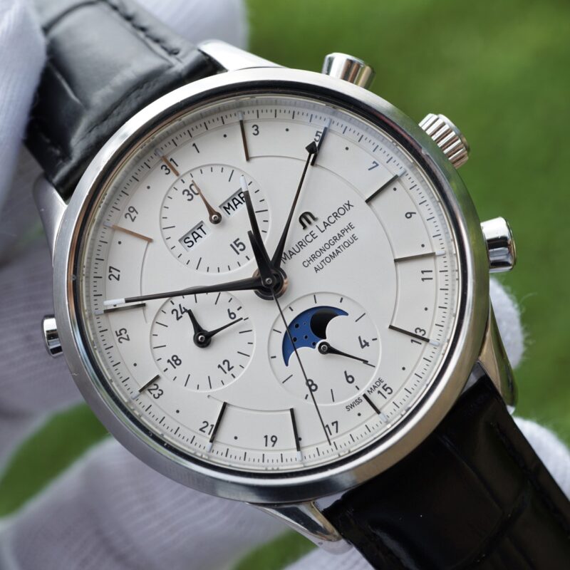 Đồng Hồ Maurice Lacroix Les Classiques Chronographe Phases De Lune LC6078-SS001-13E Cũ