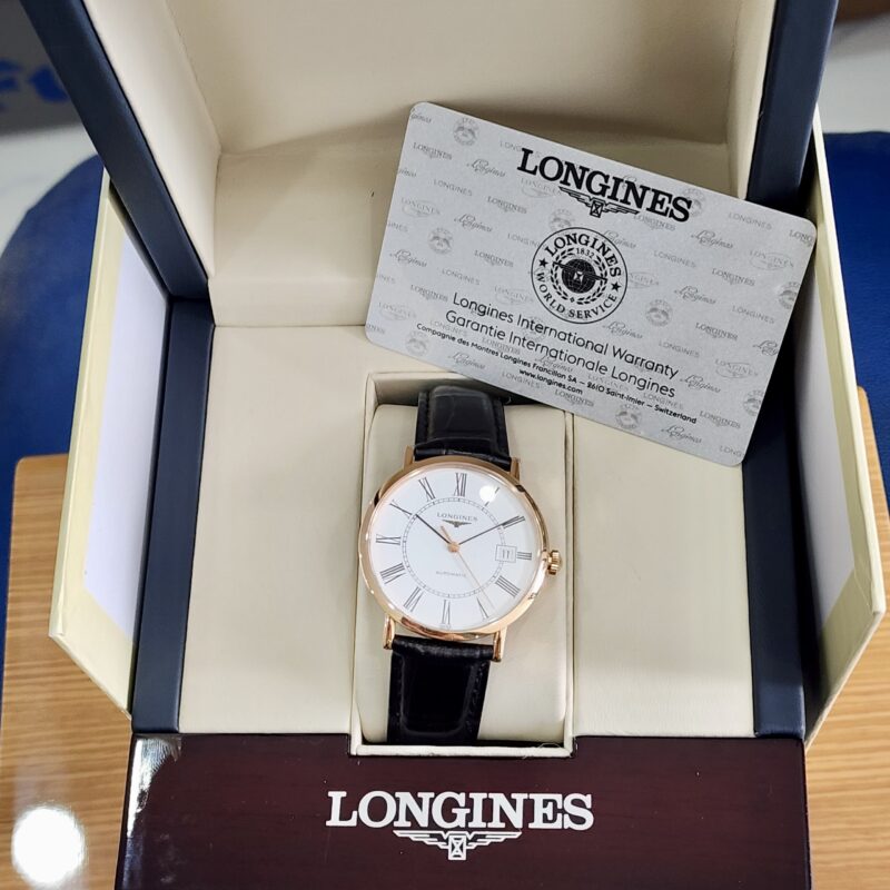 Đồng Hồ Longines Elegant vàng hồng đúc nguyên khối 18k L4.787.8.11.4 Cũ