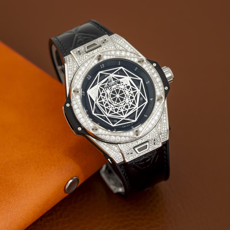 Đồng hồ Hublot Big Bang Sang Bleu Steel Pave 465.SS.1117.VR.1704.MXM18 Cũ