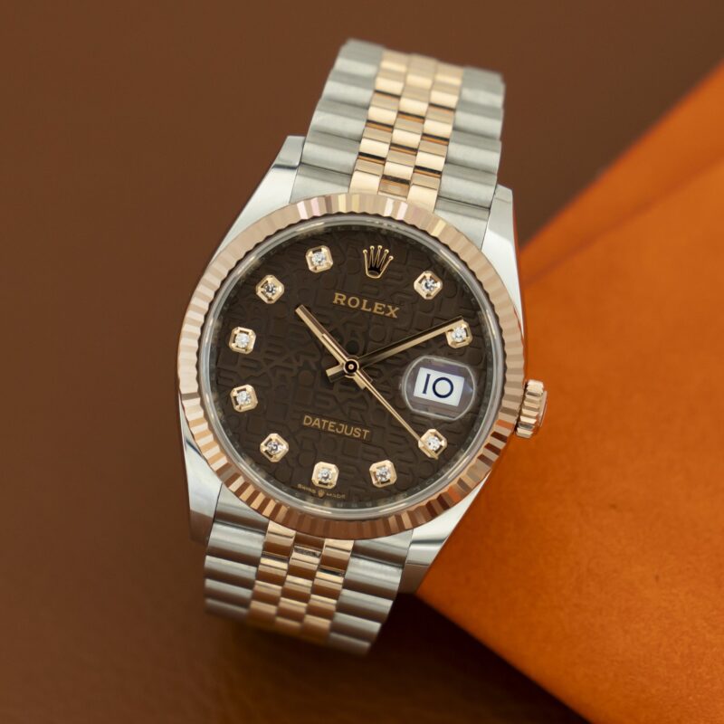 Đồng Hồ Rolex Steel and Everose Rolesor Datejust Chocolate Dial – Jubilee 126231