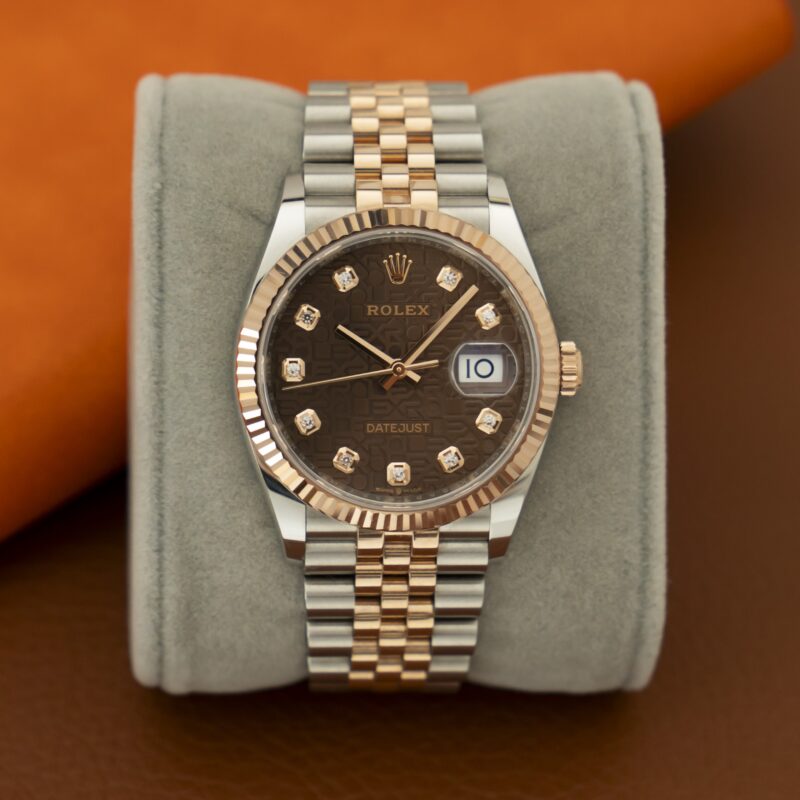 Đồng Hồ Rolex Steel and Everose Rolesor Datejust Chocolate Dial – Jubilee 126231