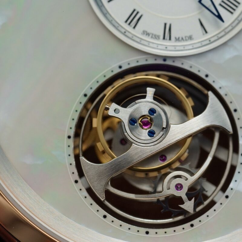 Đồng Hồ Arnold & Son Utte Tourbillon Instrument White Mother of Pearl Dial 1UTAR.M01A.C120A