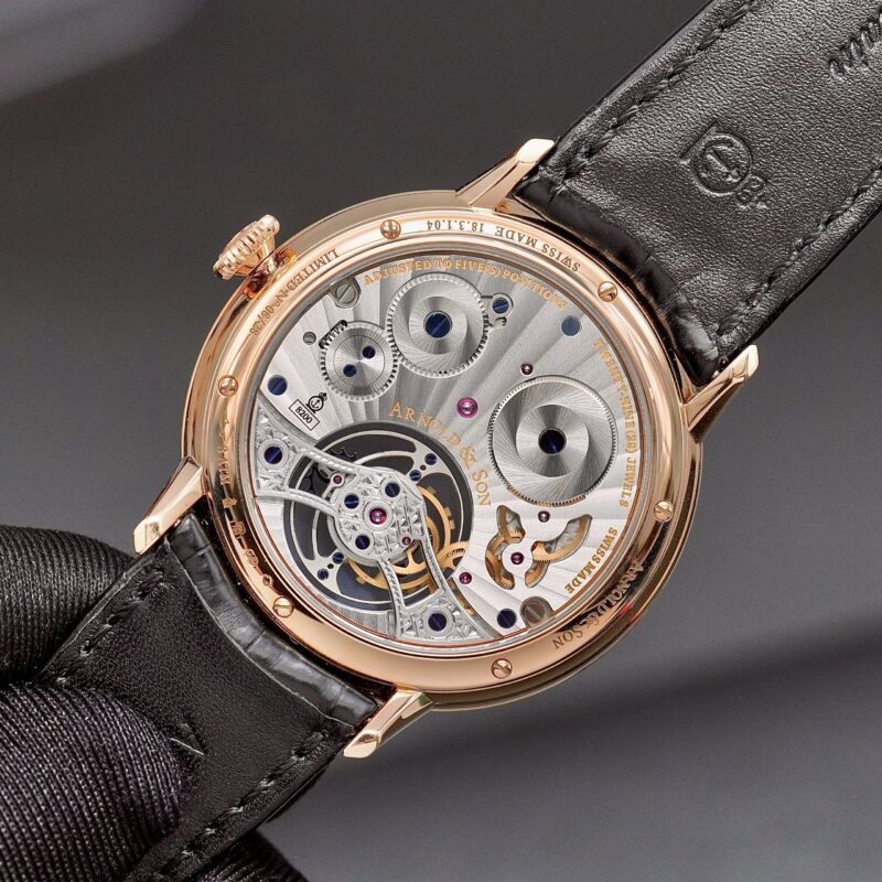 Đồng Hồ Arnold & Son Utte Tourbillon Instrument White Mother of Pearl Dial 1UTAR.M01A.C120A