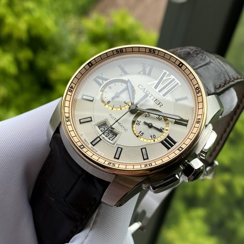 Đồng Hồ Cartier Calibre De Cartier Chronograph W7100043 Cũ