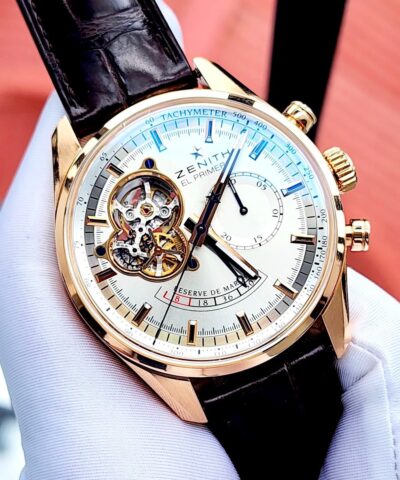 ZENITH EL PRIMERO CHRONOMASTER OPEN POWER RESERVE ROSE GOLD 18.2080.4021/01.C494 Cũ