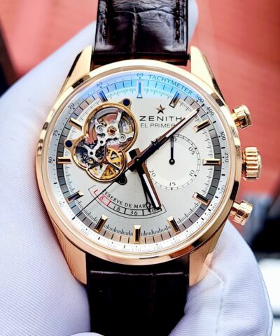 ZENITH EL PRIMERO CHRONOMASTER OPEN POWER RESERVE ROSE GOLD 18.2080.4021/01.C494 Cũ