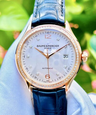 Đồng Hồ Baume_Mercier Clifton MOA10194 Solid gold 18k & Diamonds Cũ