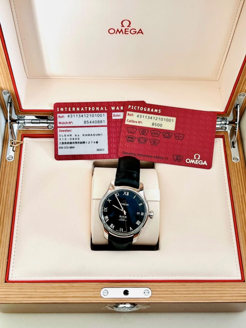 Đồng Hồ Omega De Ville Co-Axial Chronometer 8500 Black Dial 431.13.41.21.01.001 Cũ