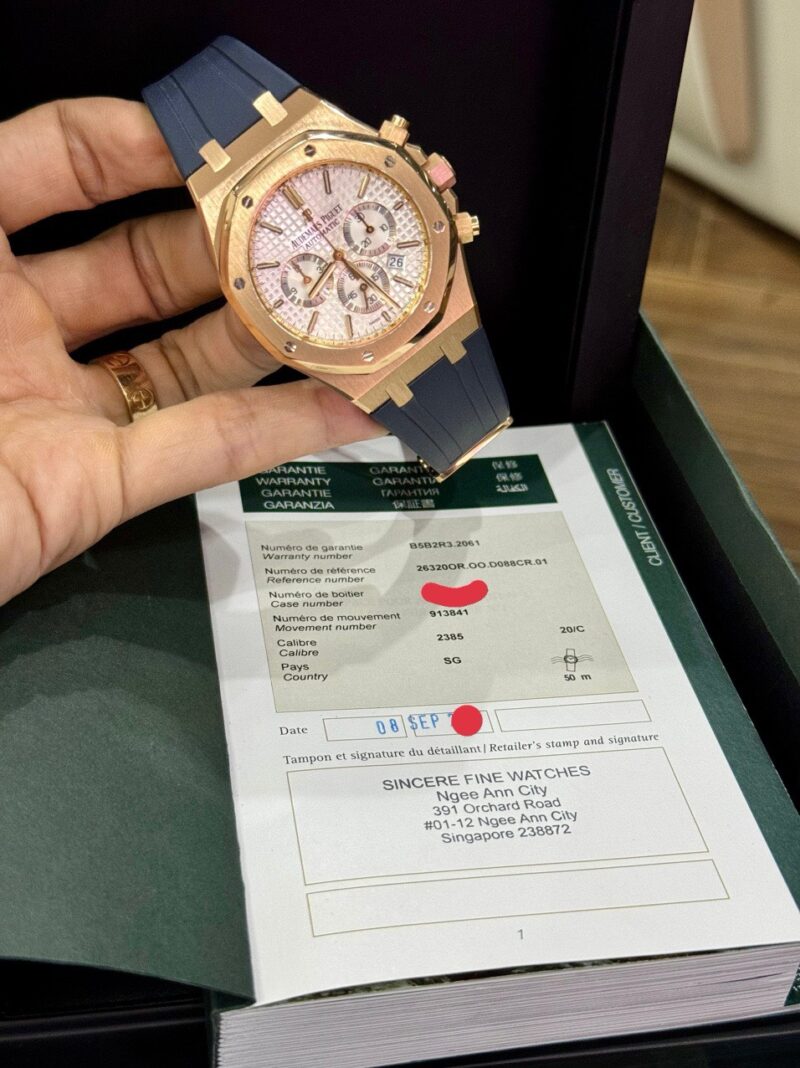 Đồng Hồ Audemars Piguet Royal Oak Chronograph 18k Rose Gold 26320OR.OO.D088CR.01 Cũ