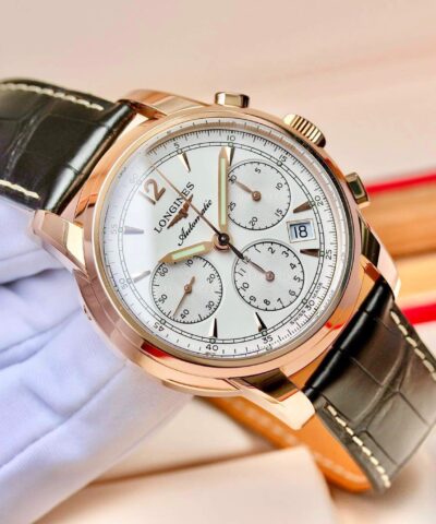 Đồng Hồ LONGINES L2.752.8.72.3 SAINT IMIER CHRONOGRAPH FULL GOLD 18K Cũ