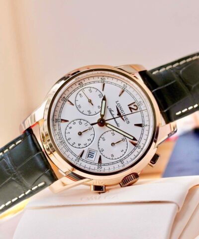 Đồng Hồ LONGINES L2.752.8.72.3 SAINT IMIER CHRONOGRAPH FULL GOLD 18K Cũ