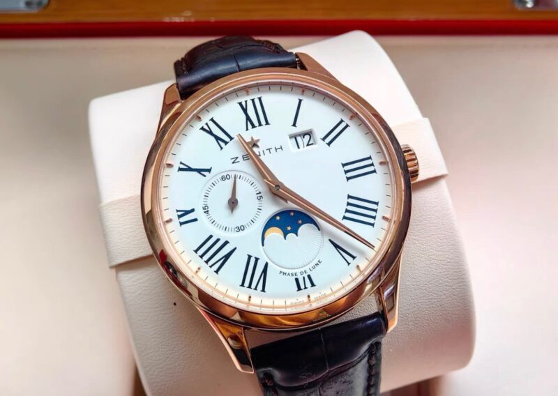 Đồng Hồ Zenith Captain Moonphase 18K Rose Gold 40mm Cũ