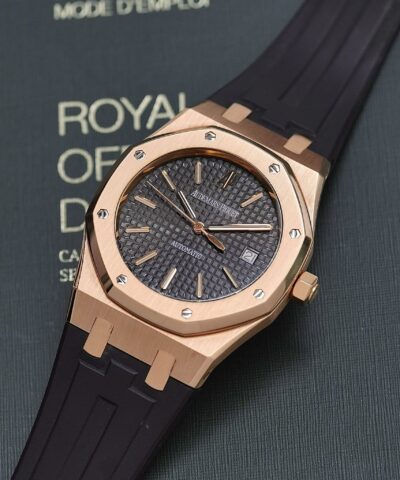 Đồng Hồ Audemars Piguet Royal Oak Selfwinding Rose Gold Black Dial Bracelet 15300OR.OO.D002CR.01