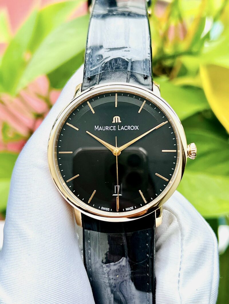 Đồng Hồ Maurice Lacroix Les Classiques Date vàng hồng 18k LC6007-PG101-330 Cũ