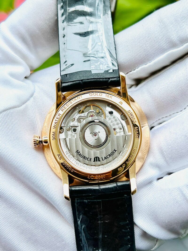 Đồng Hồ Maurice Lacroix Les Classiques Date vàng hồng 18k LC6007-PG101-330 Cũ