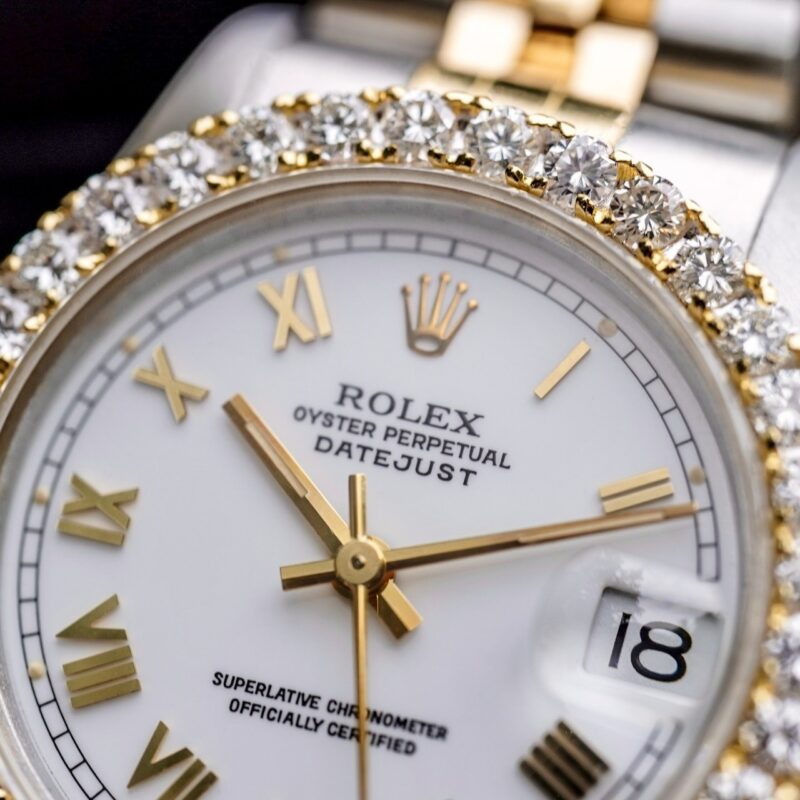 Đồng Hồ Rolex Datejust 31mm Steel & Gold 68273 Vành Kim Cương Tự Nhiên Cũ