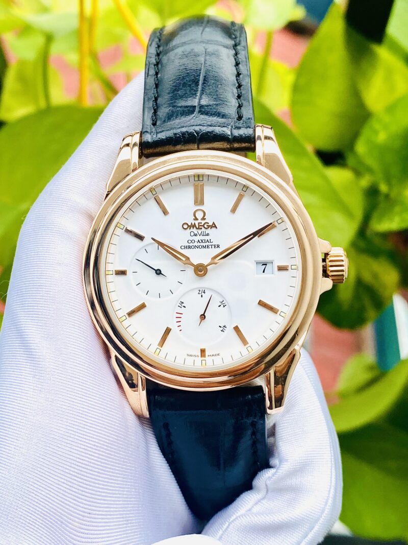 Đồng Hồ Omega De Ville Co-Axial Power Reserve Chronometer 18K Rose Gold 4652.20.32 Cũ