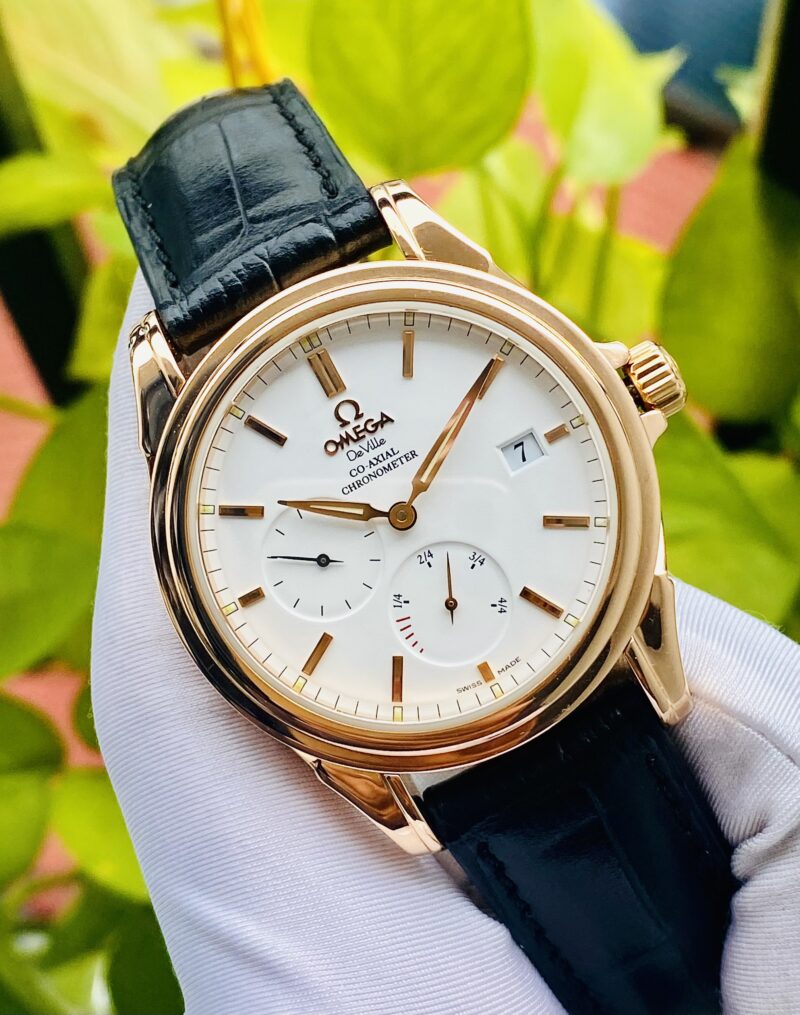 Đồng Hồ Omega De Ville Co-Axial Power Reserve Chronometer 18K Rose Gold 4652.20.32 Cũ